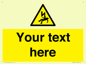 Custom Warning danger of death by electrocution